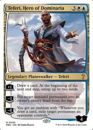 Teferi, Hero of Dominaria (White Border)<br /><span class="collector-number">Collector No. 90</span>