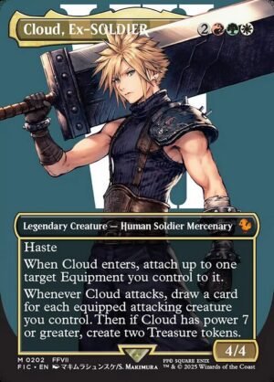 Cloud, Ex-SOLDIER (Borderless)<br /><span class="collector-number">Collector No. 202</span>
