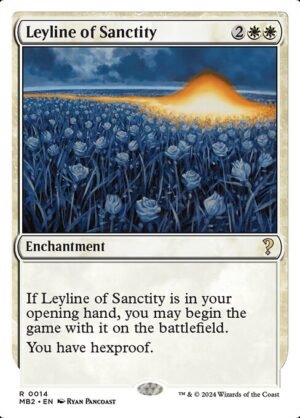 Leyline of Sanctity (White Border)<br /><span class="collector-number">Collector No. 14</span>