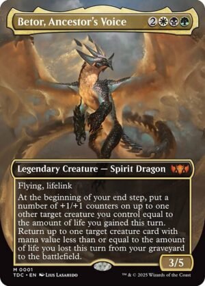 Betor, Ancestor's Voice (Borderless)<br /><span class="collector-number">Collector No. 1</span>