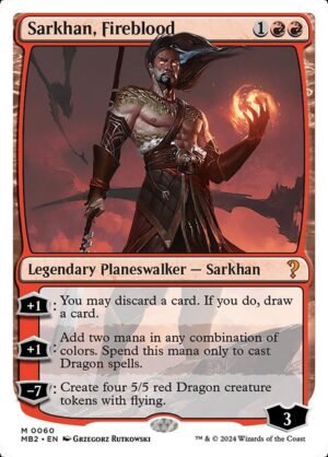Sarkhan, Fireblood (White Border)<br /><span class="collector-number">Collector No. 60</span>