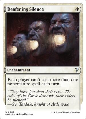 Deafening Silence (White Border)<br /><span class="collector-number">Collector No. 9</span>