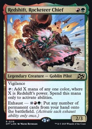 Redshift, Rocketeer Chief - Foil<br /><span class="collector-number">Collector No. 218s</span>