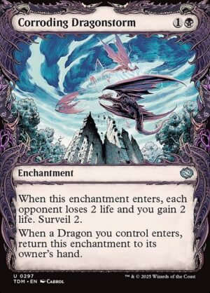 Corroding Dragonstorm (Showcase)<br /><span class="collector-number">Collector No. 297</span>