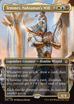 Temmet, Naktamun's Will (Borderless) - Foil<br /><span class="collector-number">Collector No. 4</span>