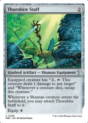 Thornbite Staff (White Border)<br /><span class="collector-number">Collector No. 99</span>