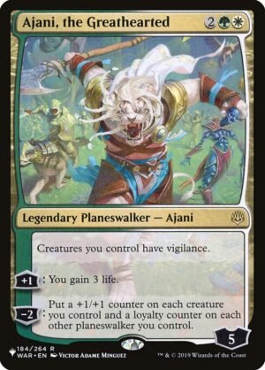 Ajani, the Greathearted<br /><span class="collector-number">Collector No. WAR-184</span>