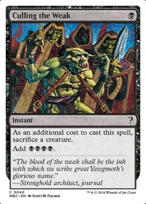 Culling the Weak (White Border)<br /><span class="collector-number">Collector No. 40</span>