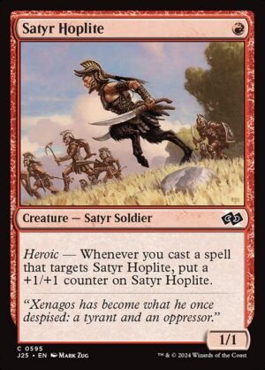 Satyr Hoplite<br /><span class="collector-number">Collector No. 595</span>