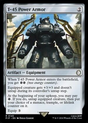T-45 Power Armor - Foil<br /><span class="collector-number">Collector No. 145</span>