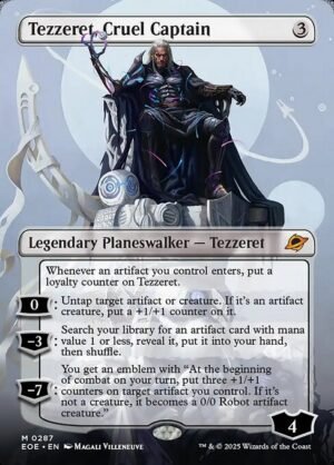 Tezzeret, Cruel Captain (Borderless) - Foil<br /><span class="collector-number">Collector No. 287</span>