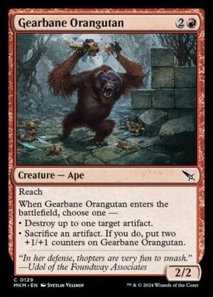 Gearbane Orangutan<br /><span class="collector-number">Collector No. 129</span>