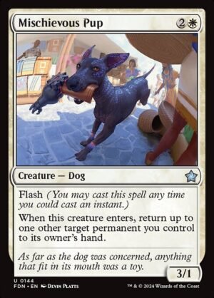Mischievous Pup<br /><span class="collector-number">Collector No. 144</span>