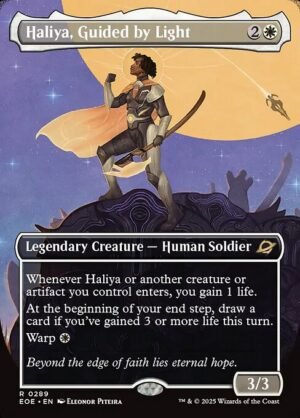 Haliya, Guided by Light (Borderless) - Foil<br /><span class="collector-number">Collector No. 289</span>