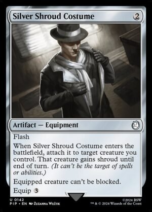 Silver Shroud Costume - Foil<br /><span class="collector-number">Collector No. 142</span>
