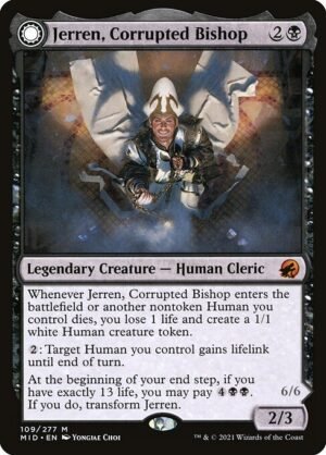 Jerren, Corrupted Bishop // Ormendahl, the Corrupter<br /><span class="collector-number">Collector No. 109</span>