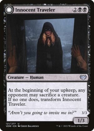 Innocent Traveler // Malicious Invader<br /><span class="collector-number">Collector No. 121</span>
