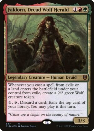 Faldorn, Dread Wolf Herald - Foil<br /><span class="collector-number">Collector No. 647</span>