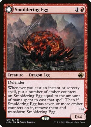 Smoldering Egg // Ashmouth Dragon - Foil<br /><span class="collector-number">Collector No. 159</span>