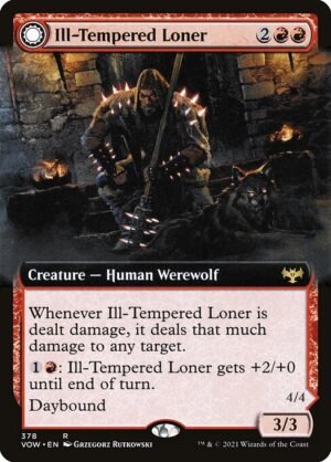 Ill-Tempered Loner // Howlpack Avenger<br /><span class="collector-number">Collector No. 378</span>