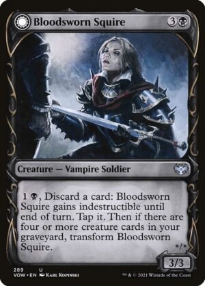 Bloodsworn Squire // Bloodsworn Knight<br /><span class="collector-number">Collector No. 289</span>