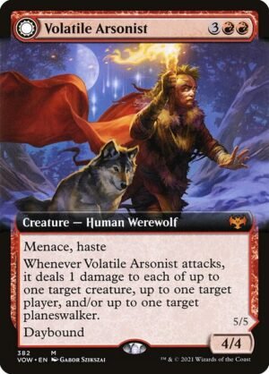 Volatile Arsonist // Dire-Strain Anarchist - Foil<br /><span class="collector-number">Collector No. 382</span>