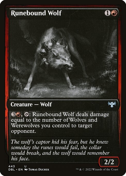 Runebound Wolf<br /><span class="collector-number">Collector No. 443</span>