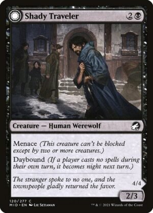 Shady Traveler // Stalking Predator<br /><span class="collector-number">Collector No. 120</span>