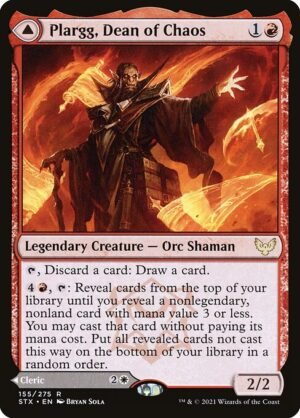 Plargg, Dean of Chaos // Augusta, Dean of Order<br /><span class="collector-number">Collector No. 155</span>