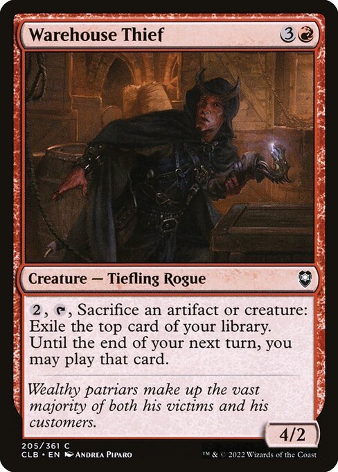 Warehouse Thief<br /><span class="collector-number">Collector No. 205</span>