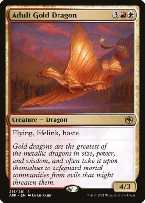 Adult Gold Dragon - Foil<br /><span class="collector-number">Collector No. 216</span>
