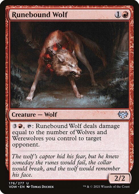 Runebound Wolf<br /><span class="collector-number">Collector No. 176</span>