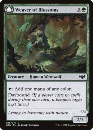 Weaver of Blossoms // Blossom-Clad Werewolf<br /><span class="collector-number">Collector No. 226</span>