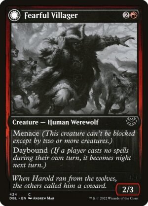 Fearful Villager // Fearsome Werewolf<br /><span class="collector-number">Collector No. 424</span>