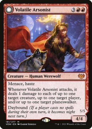 Volatile Arsonist // Dire-Strain Anarchist - Foil<br /><span class="collector-number">Collector No. 181</span>