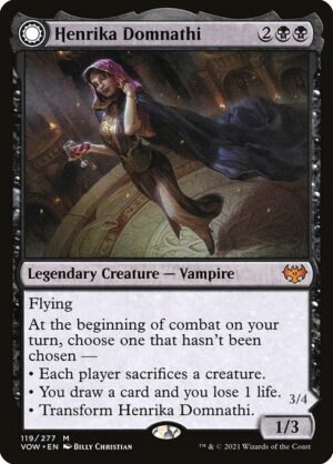 Henrika Domnathi // Henrika, Infernal Seer<br /><span class="collector-number">Collector No. 119</span>