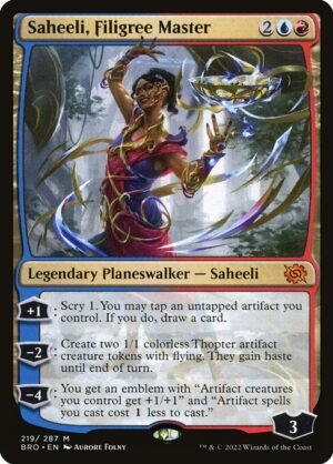 Saheeli, Filigree Master<br /><span class="collector-number">Collector No. 219</span>