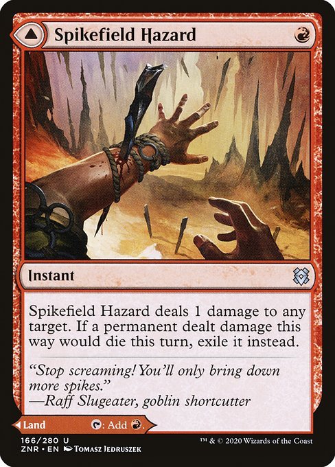 Spikefield Hazard // Spikefield Cave<br /><span class="collector-number">Collector No. 166</span>