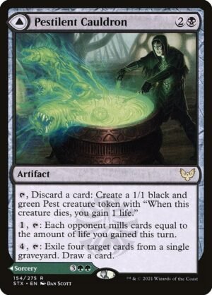 Pestilent Cauldron // Restorative Burst<br /><span class="collector-number">Collector No. 154</span>
