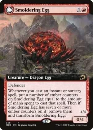 Smoldering Egg // Ashmouth Dragon - Foil<br /><span class="collector-number">Collector No. 358</span>