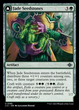 Jade Seedstones // Jadeheart Attendant<br /><span class="collector-number">Collector No. 195</span>