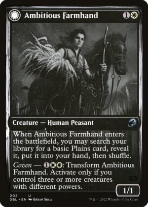 Ambitious Farmhand // Seasoned Cathar<br /><span class="collector-number">Collector No. 2</span>