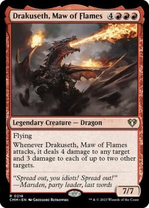 Drakuseth, Maw of Flames<br /><span class="collector-number">Collector No. 218</span>