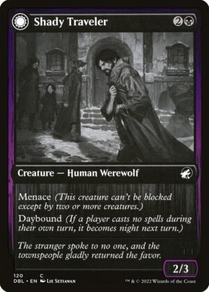 Shady Traveler // Stalking Predator<br /><span class="collector-number">Collector No. 120</span>