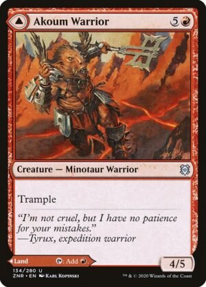 Akoum Warrior // Akoum Teeth<br /><span class="collector-number">Collector No. 134</span>