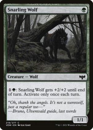 Snarling Wolf<br /><span class="collector-number">Collector No. 219</span>