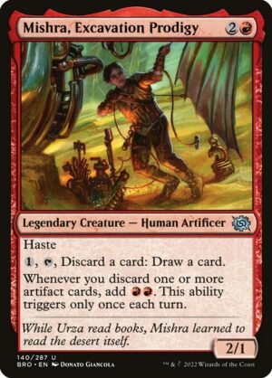Mishra, Excavation Prodigy<br /><span class="collector-number">Collector No. 140</span>