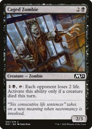 Caged Zombie<br /><span class="collector-number">Collector No. 91</span>