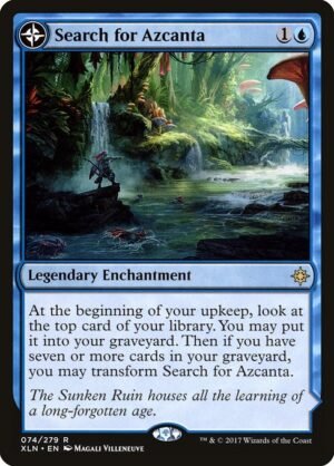 Search for Azcanta // Azcanta, the Sunken Ruin<br /><span class="collector-number">Collector No. 74</span>