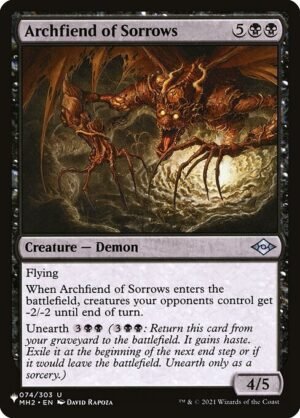 Archfiend of Sorrows<br /><span class="collector-number">Collector No. MH2-74</span>